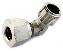 Conical male elbow connector