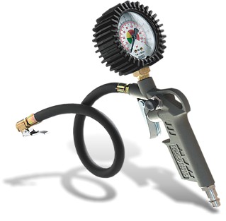 TYRE INFLATOR WITH GAUGE IN BLISTER
