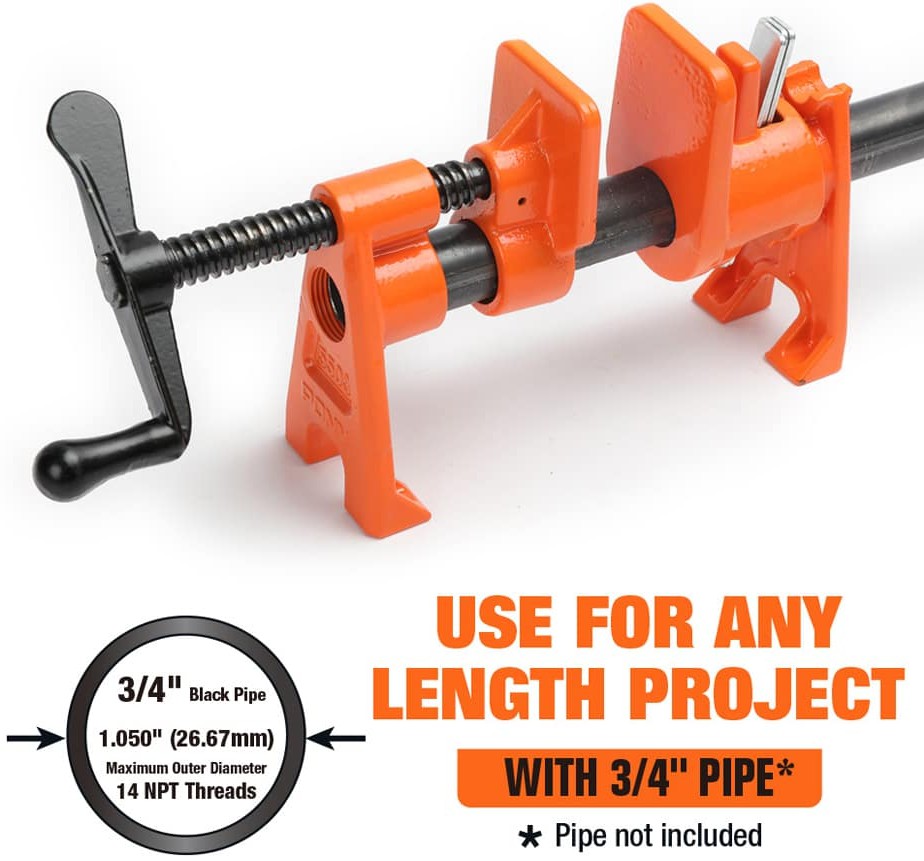 Pony Clamps - Pony 3/4 Inch Pro Pipe Clamp Fixture