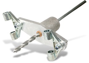 Adapter fits to lock jig for long hole drilling through doors (Drill bit not included)