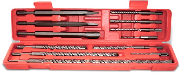 SDS PLUS DRILL & CHISEL SET 12PCE