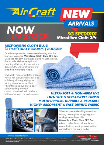 AirCraft Microfibre Cloth Blue