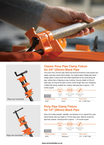 Pony Pipe Clamps Pony Pipe Clamps
