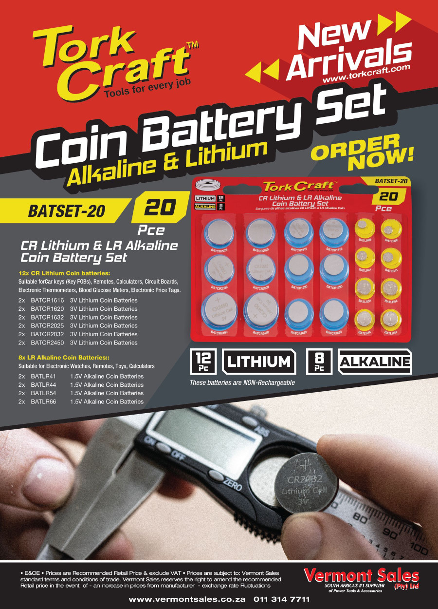 Tork Craft Coin Battery Set