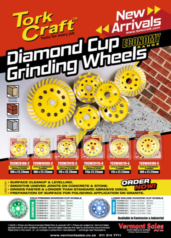 Tork Craft Diamond Cup Grinding Wheels