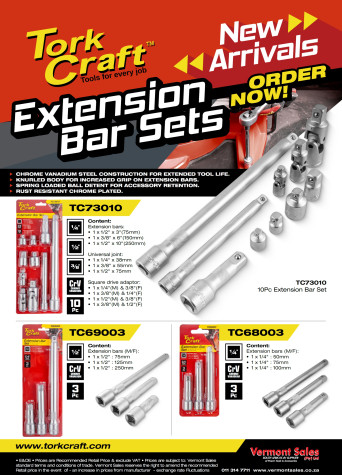 Tork Craft Extension Bar Sets
