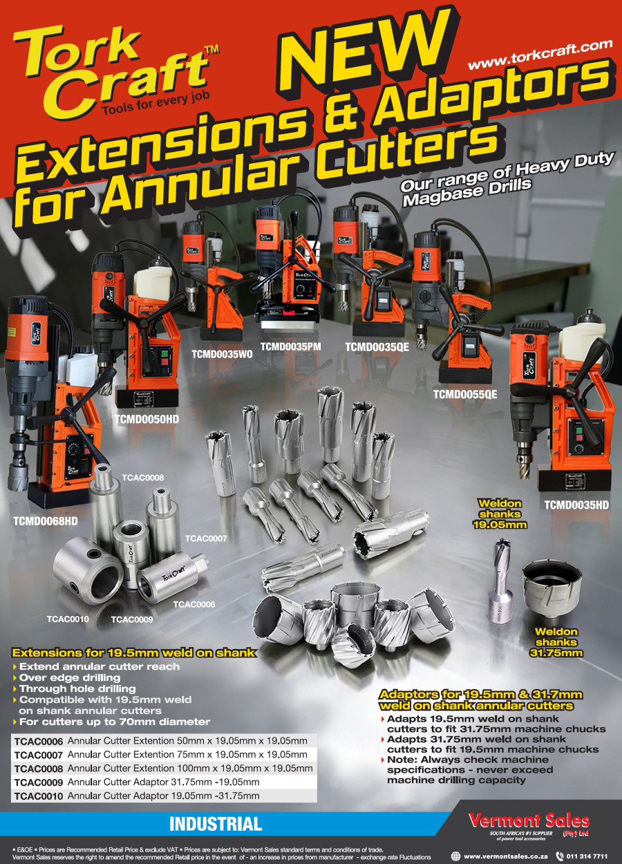 Tork Craft Extensions For Annular Cutters