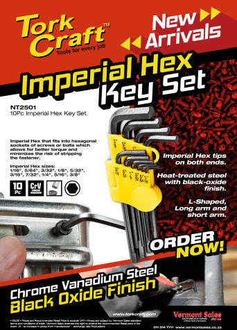 Tork Craft Imperial Hex Key Set