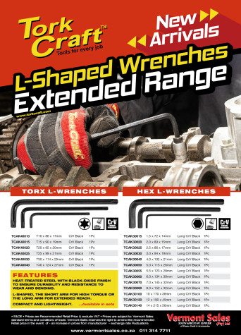 Tork Craft L-Shaped Wrenches (Extended)