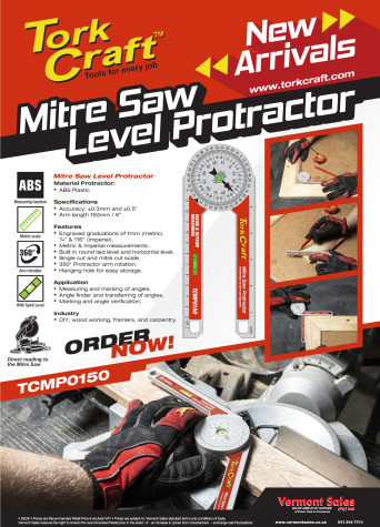 Tork Craft MItre Saw Level Protractor Tork Craft MItre Saw Level Protractor