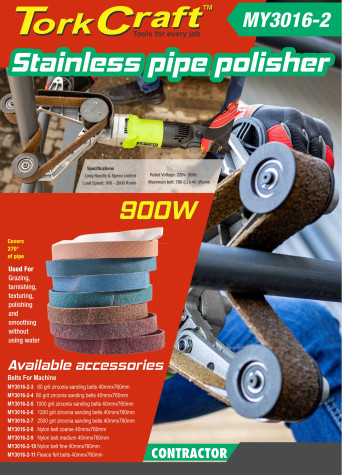 Tork Craft MY3016-2 Stainless steel pipe polisher