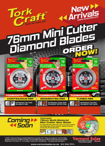 Tork Craft New Mini Cutter 76mm Diamond Blades