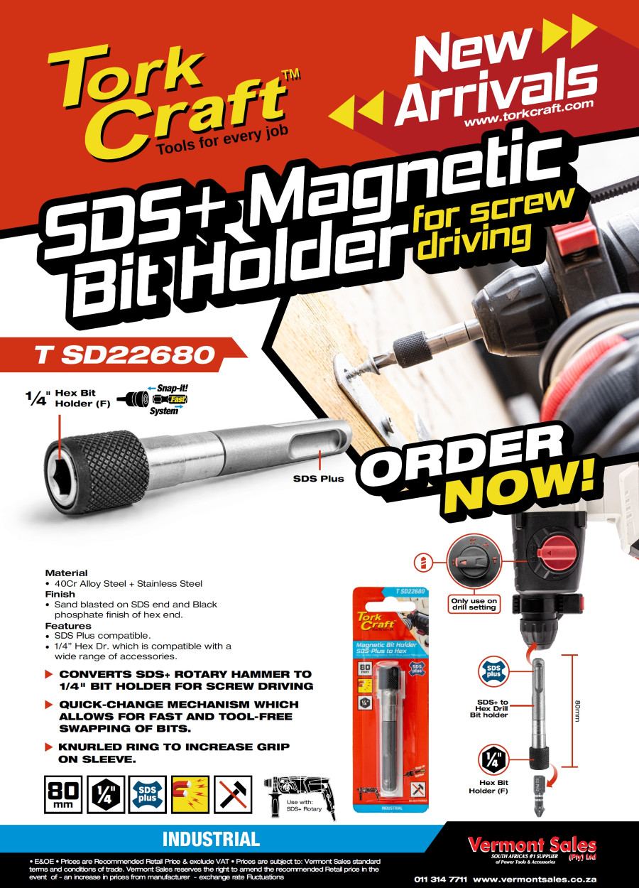 Tork Craft SDS Plus Magnetic Bit Holder