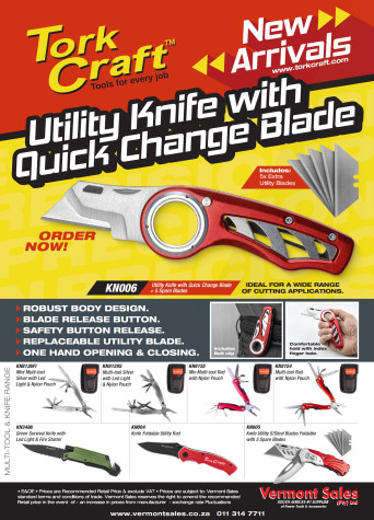 Tork Craft Utility Knife With Quick Change Blade KN006
