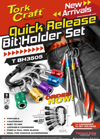Tork Craft Quick Release Bit Holder Set