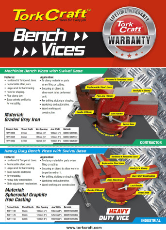 Tork Craft Bench Vices Built To Last
