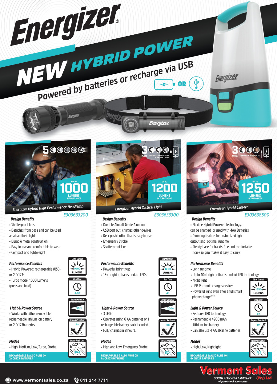 Energizer New Hybrid LED lights
