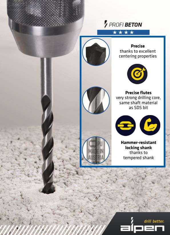 Alpen HSS Cobalt series drill bit features