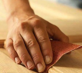 Hand sanding