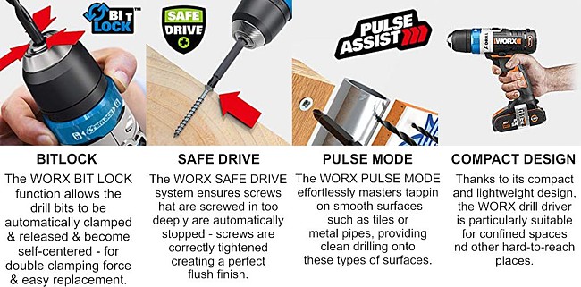 20v Worx Ai Drill Review Ai DRILL 20V 10MM 20NM 800RPM PULSE TOOL